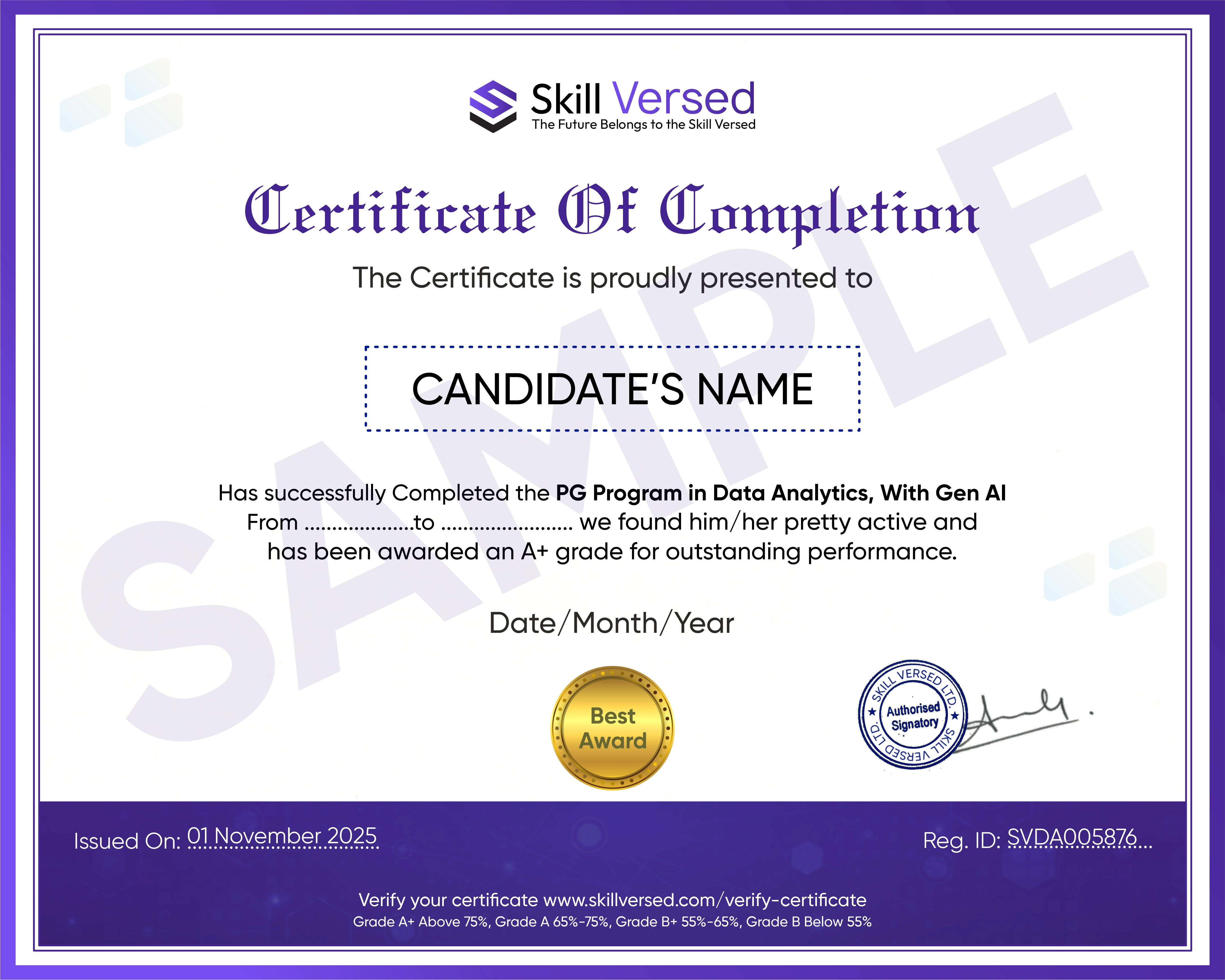 Certificate of Completion